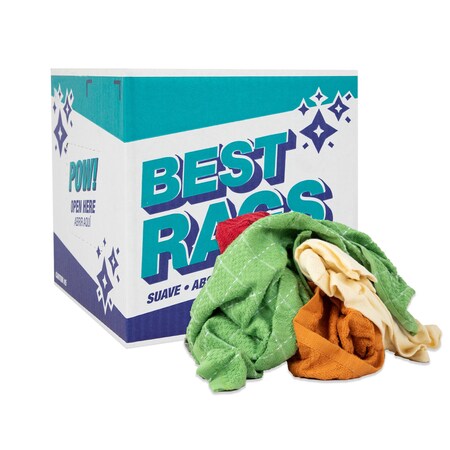 Monarch Hand Towel Size Terry Wipers - COLORED 5 lb box N-C54-5